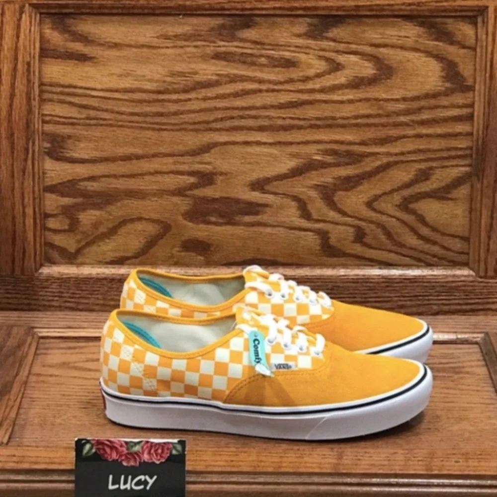 Vans Comfycush Authentic‎ Checker Zinnia True White Shoes